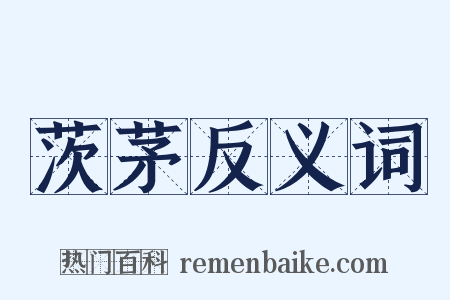 茨茅反义词是什么意思的图片